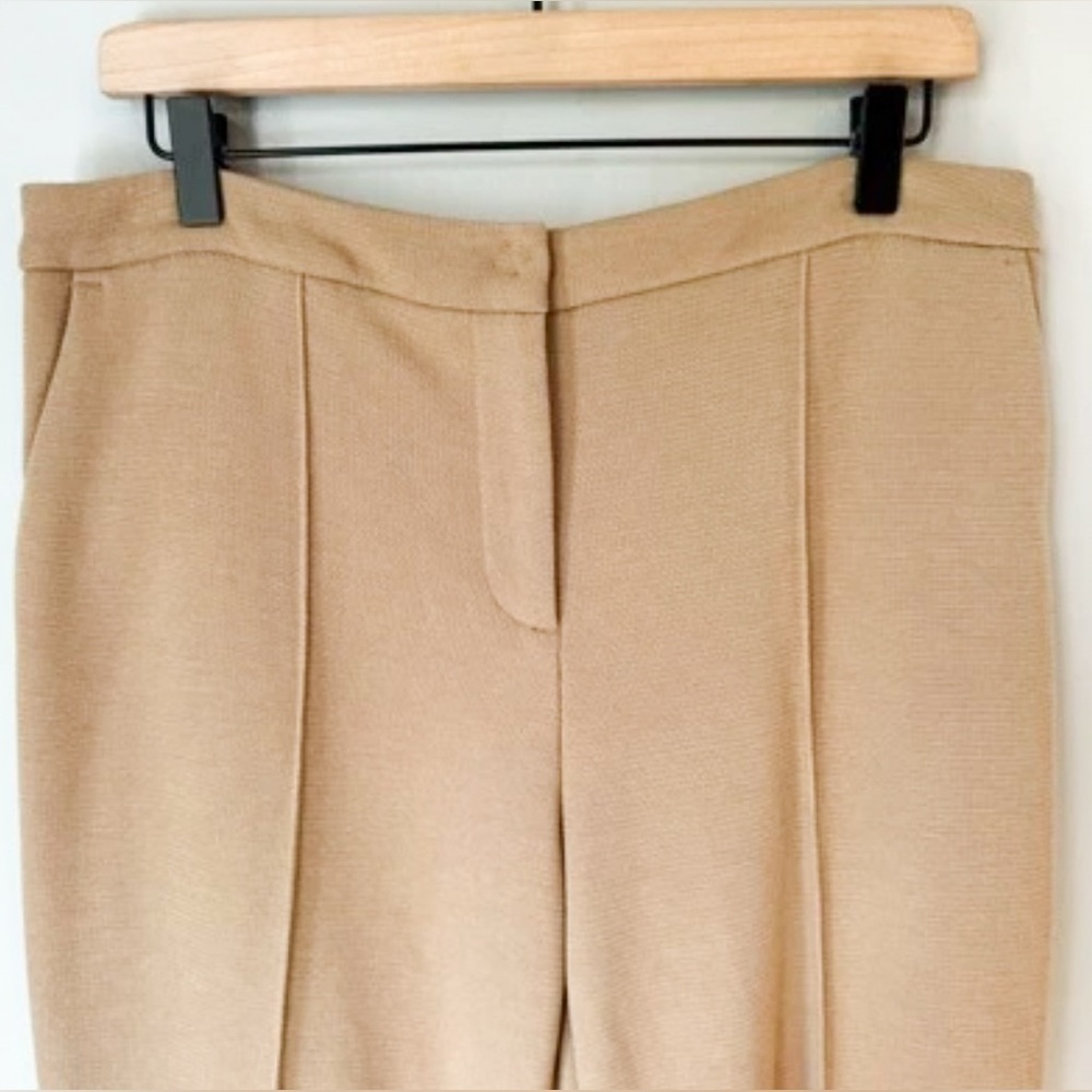 Chicos Black Label Ribbed Straight Leg Womens Knit Trouser -Sycamore Tan Sz 10R - Picture 3 of 6